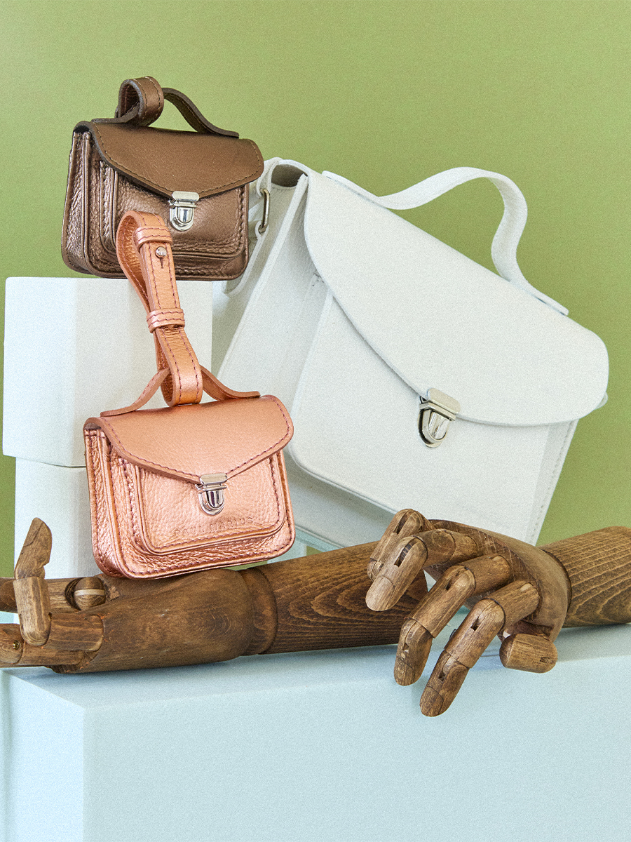 Copper Mademoiselle George Nano Bag Charm Wallet inside view