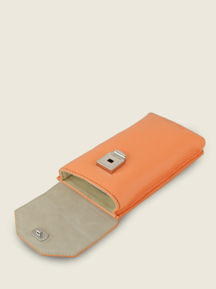 orange-leather-phone-bag-for-women-eva-pastel-apricot-paul-marius-back-view-picture-m71-pt-o