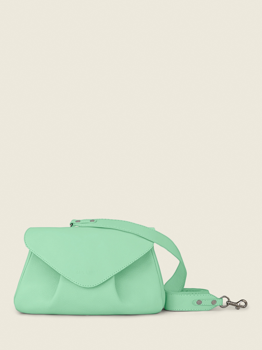 green-leather-cross-body-bag-for-women-suzon-m-pastel-mint-paul-marius-front-view-picture-w25m-pt-gr