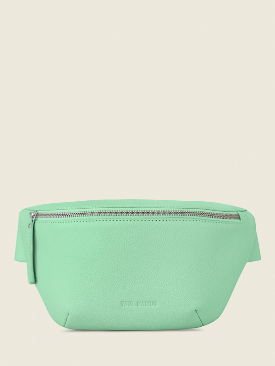 green-leather-fanny-pack-labanane-pastel-mint-paul-marius-side-view-picture-m503-pt-gr