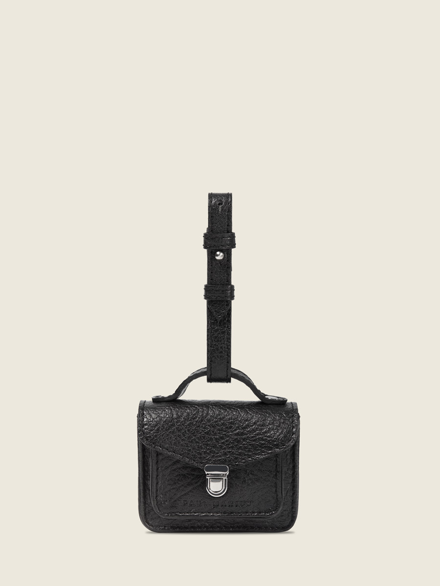 Black Mademoiselle George Nano Bag Charm Wallet front view
