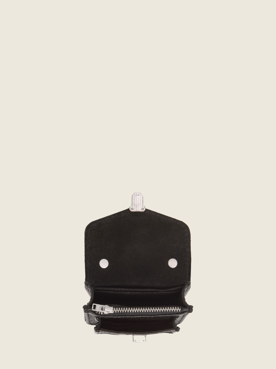 Black Mademoiselle George Nano Bag Charm Wallet focus material photo