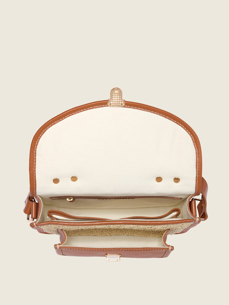 Raffia and leather handbag Mademoiselle George - Raphia ambient view
