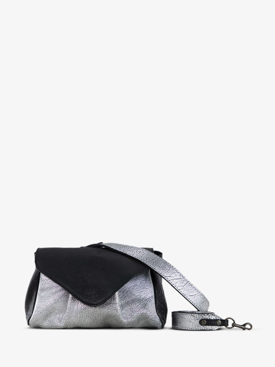paulmarius-leather-shoulder-bag-silver-black-front-view-picture-suzon-m-silver-black-paul-marius-3760125346670