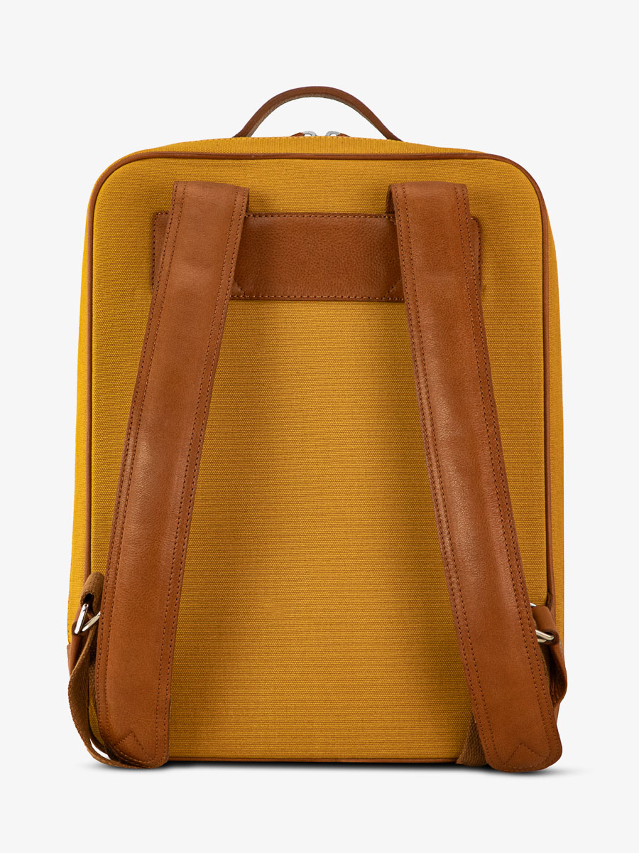 leather-backpack-unisex-brown-yellow-inside-view-picture-urbain-light-brown-saffron-canvas-paul-marius-b08-ol-yc