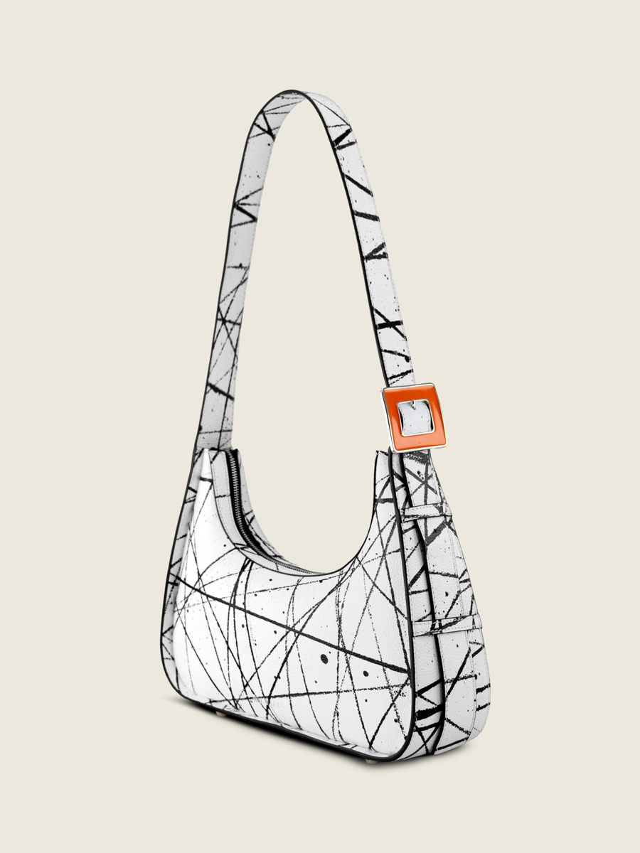 baguette-bag-leather-white-black-orange-victoire-arty-01-side-view-w54-art1-b-w