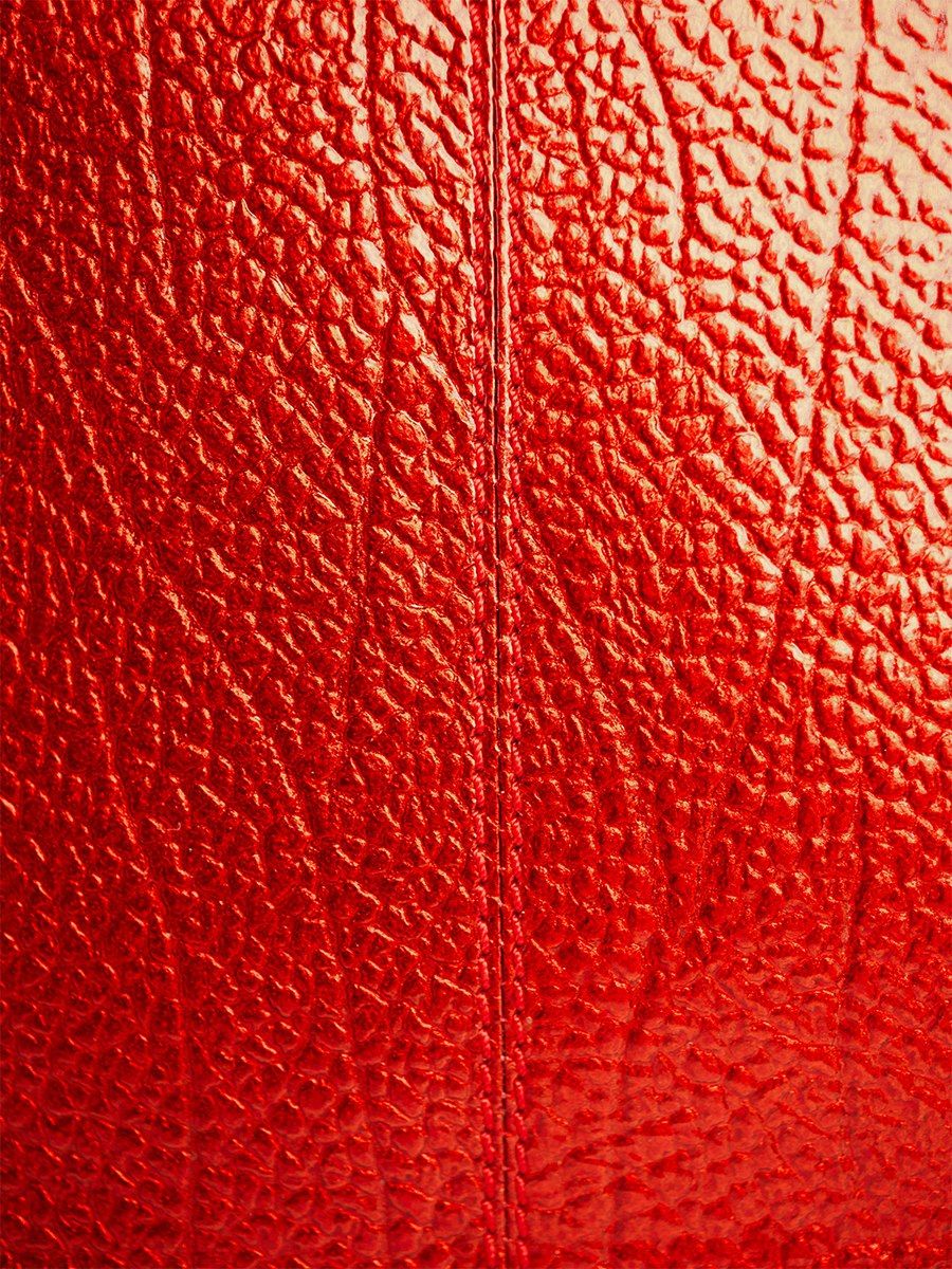 Small red leather purse LeGustave - Star Flame focus material photo