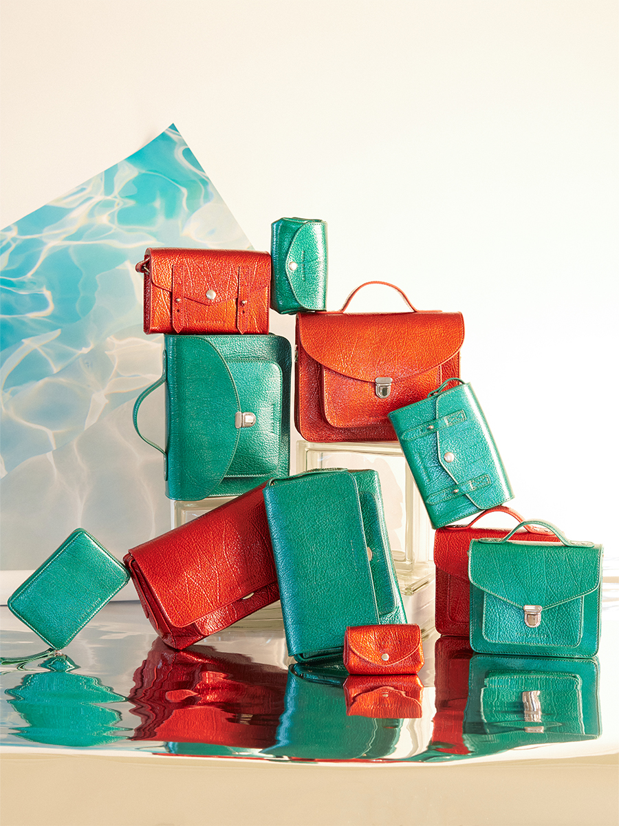 Small blue leather purse LeGustave - Lagoon Star ambient view