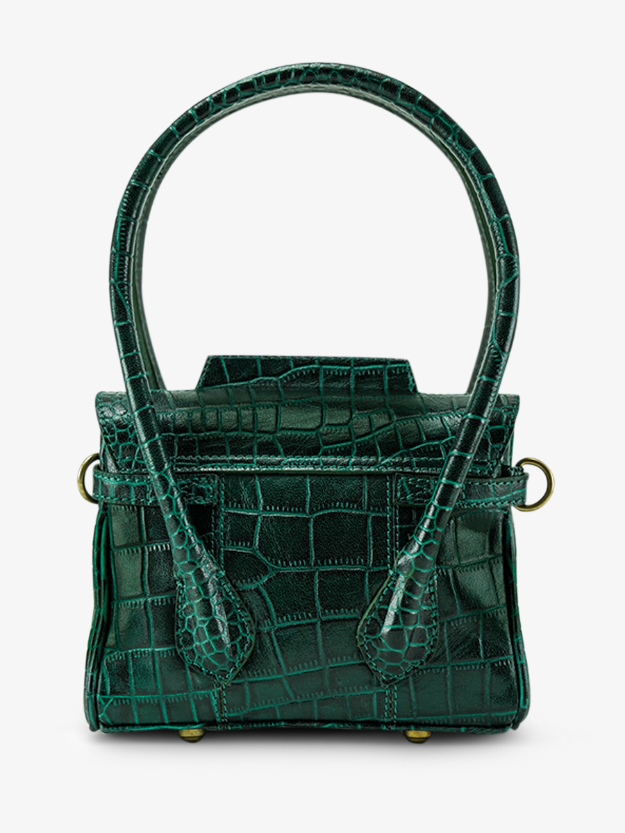 leather-handbag-for-woman-dark-green-rear-view-picture-colette-xs-alligator-malachite-paul-marius-3760125357263