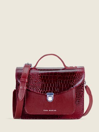 Mademoiselle George Croco - Patent Burgundy