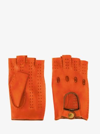 Racing Mittens Men - Orange / Light Brown