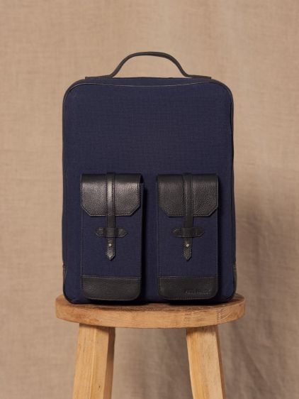 Urbain - Black / Navy Blue Canvas