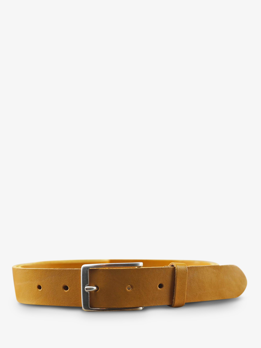 leather-belt-yellow-front-view-picture-laceinture-magnifique--30mm-saffron-paul-marius-3760125339481
