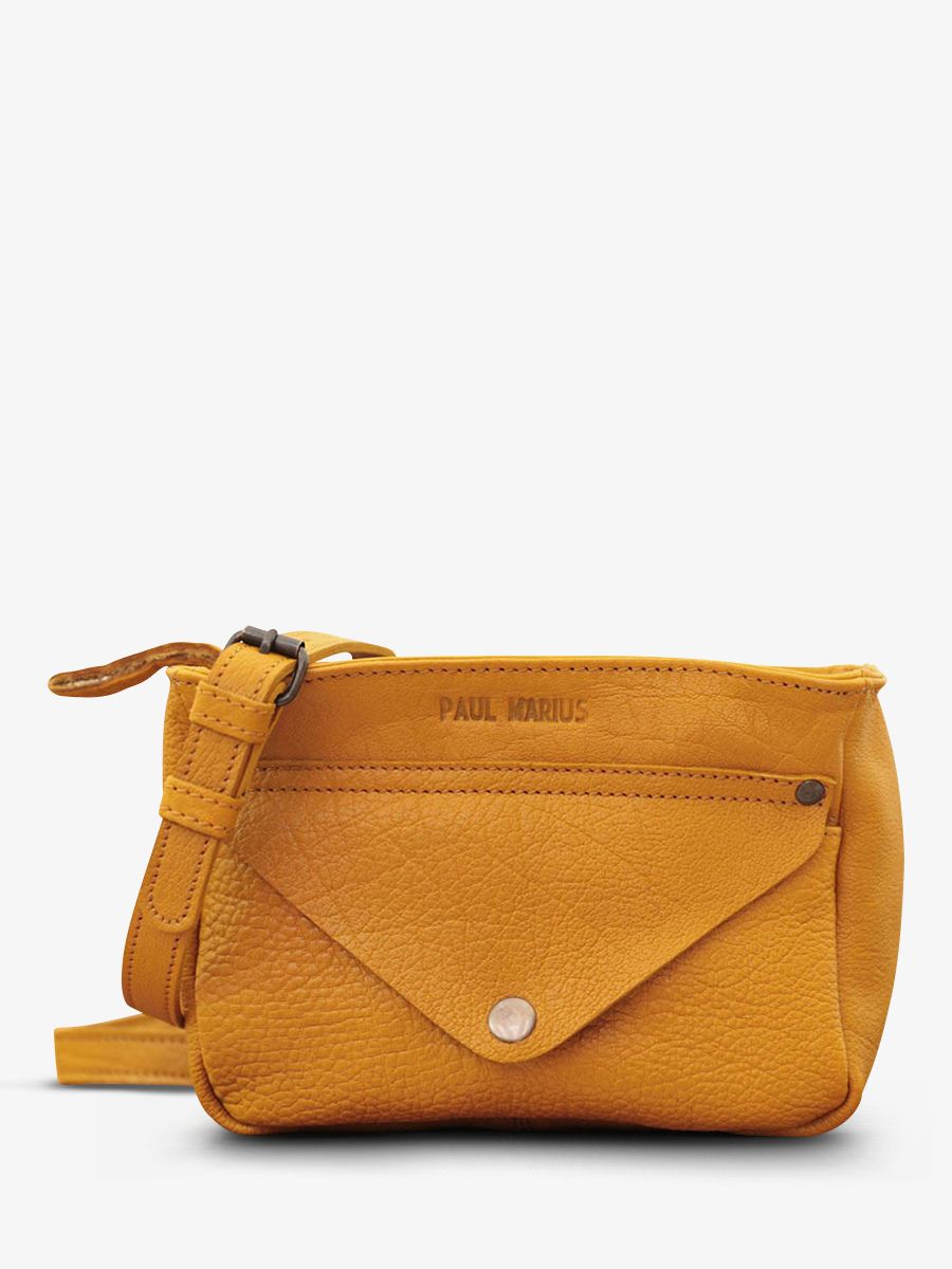 leather-shoulder-bag-for-woman-yellow-front-view-picture-legavroche-saffron-paul-marius-3760125333885