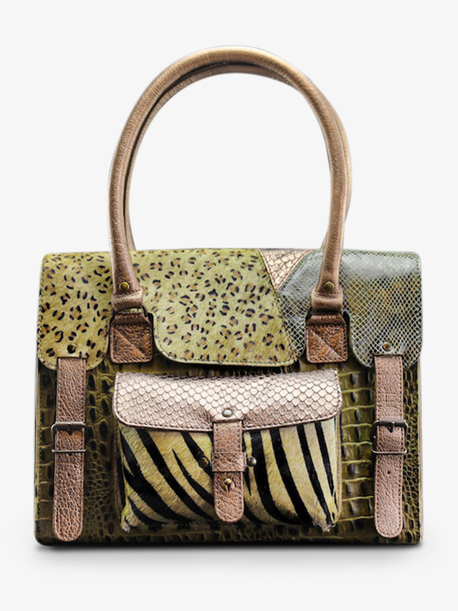 leather-shoulder-bag-for-woman-khaki-copper-front-view-picture-lerive-gauche--m-chimere-khaki-copper-paul-marius-3760125337029