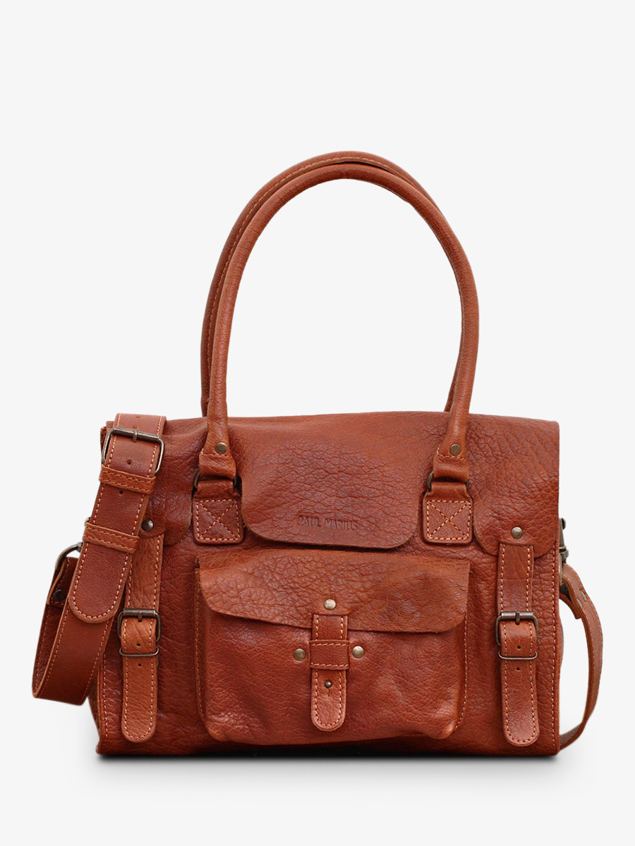 leather-shoulder-bag-for-woman-brown-front-view-picture-lerive-gauche--m-light-brown-paul-marius-3760125331386