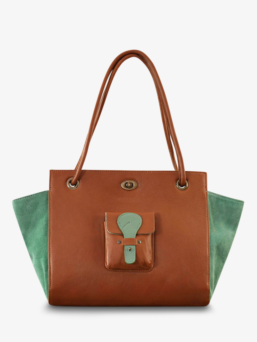 handbag-for-woman-paulmarius-brown-green-front-view-picture-madame-m-light-brown-almong-green-paul-marius-3760125332796