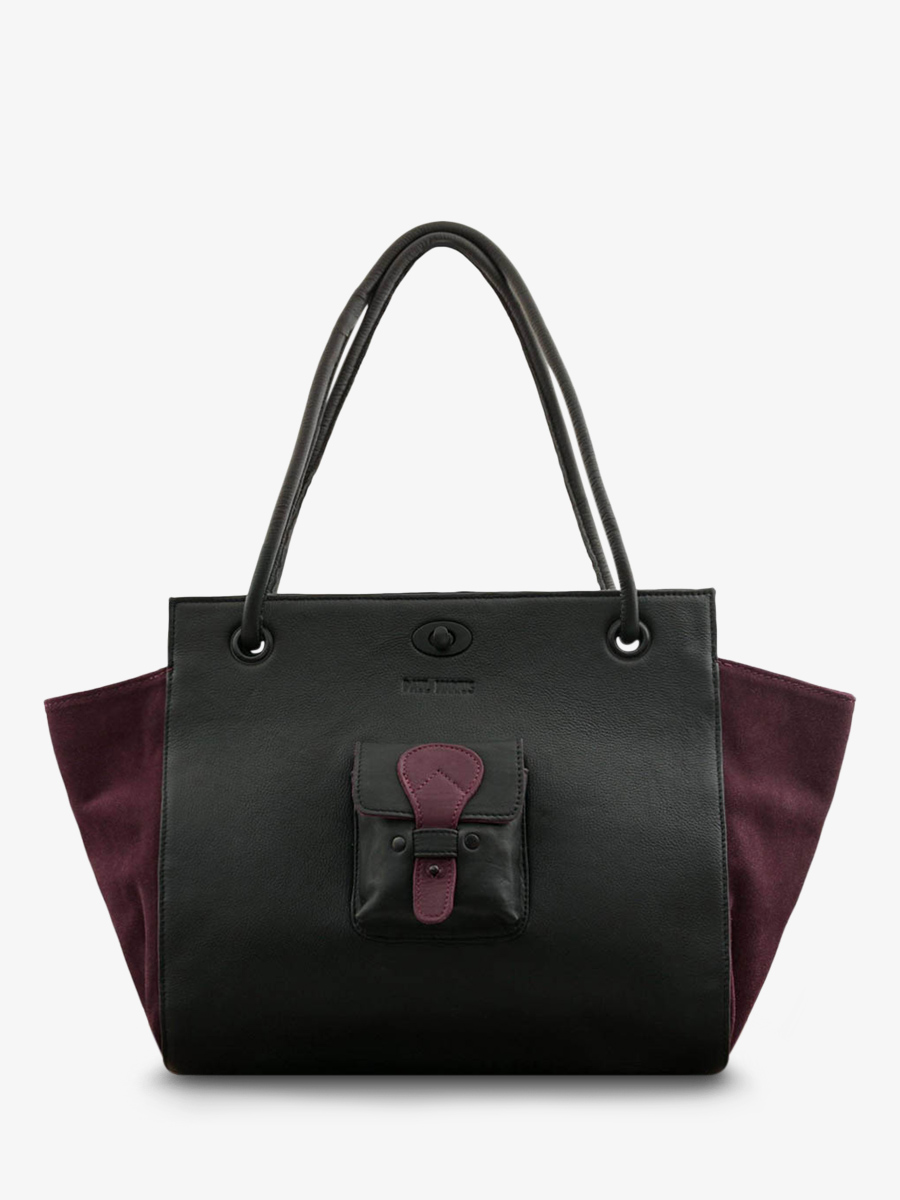 handbag-for-woman-paulmarius-multicoloured-black-front-view-picture-madame-m-black-plum-paul-marius-3760125332789