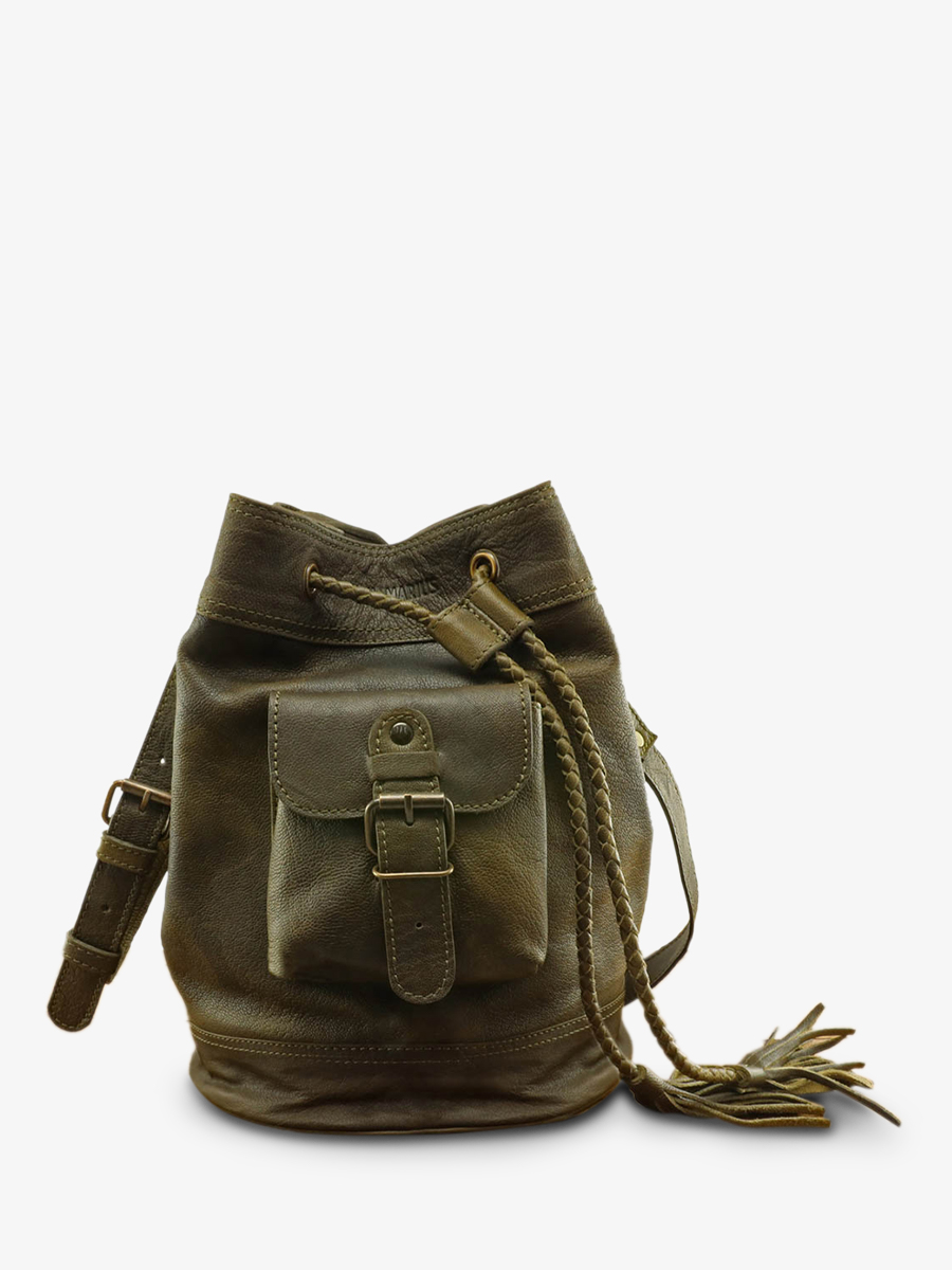 handbag-for-woman-khaki-front-view-picture-leflâneur-oily-khaki-paul-marius-3760125336411