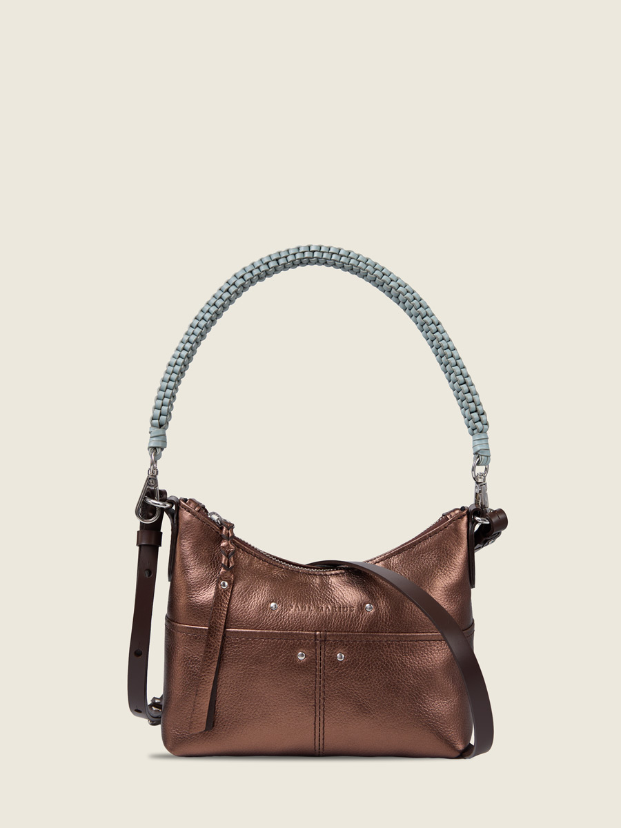 Removable grey bag strap  LeScoubidou - Grey ambient view