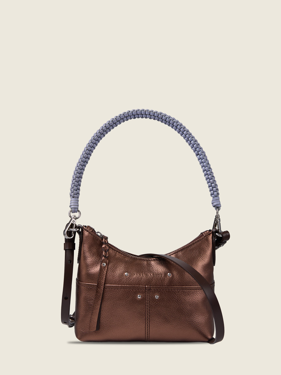 Removable lavender bag strap  LeScoubidou - Lavender back view
