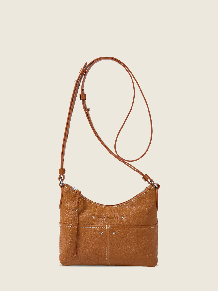 Natural leather shoulder strap bag LeLoustic - Natural front view