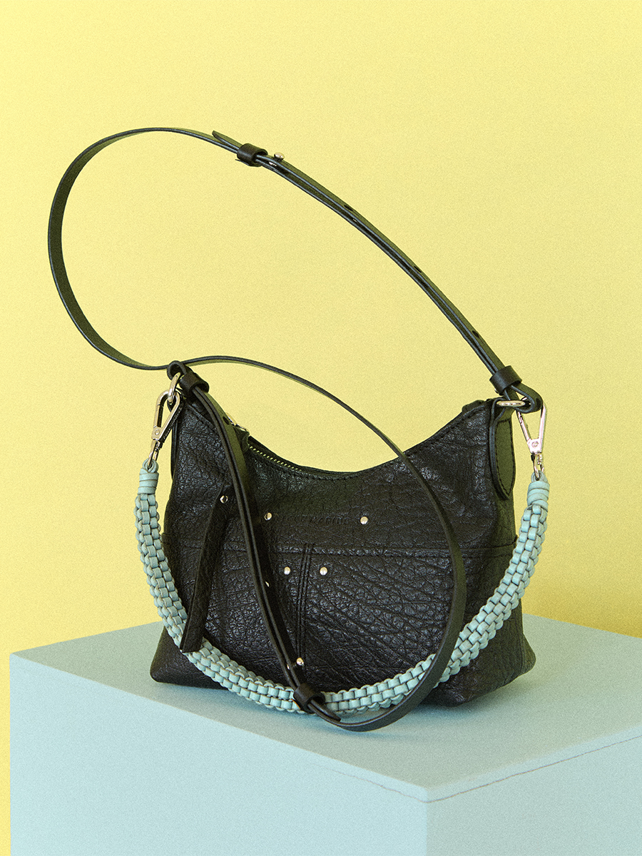 Removable grey bag strap  LeScoubidou - Grey inside view