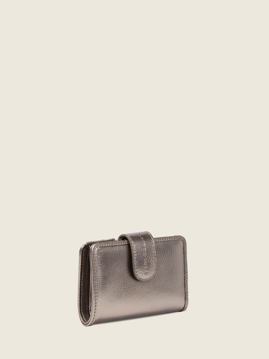 Silver wallet Valentine - Steel back view