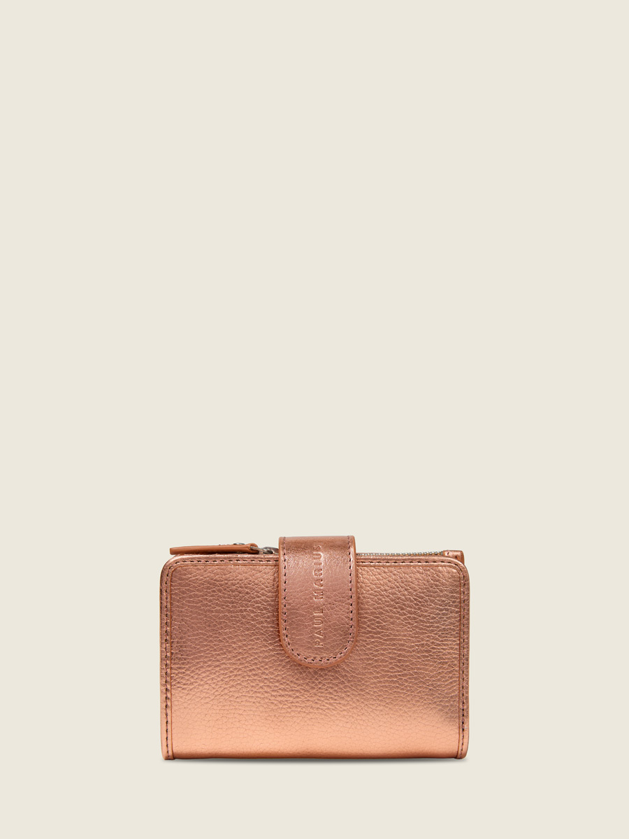 Rose gold wallet Valentine - Rose Gold front view