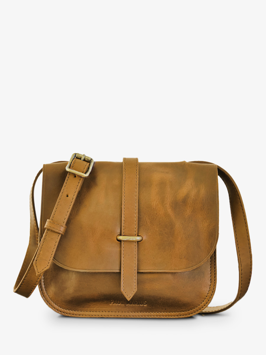 leather-shoulder-bag-for-woman-brown-front-view-picture-lagibeciere-oiled-honey-paul-marius-3760125355504